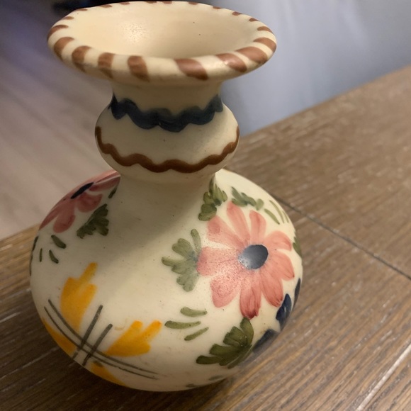 Small Talavera Pottery Vase. Adorable 5” Tall Base 1 3/4” wide - Picture 1 of 6